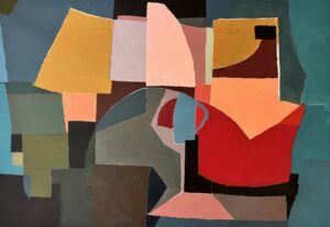Vittorio Masoni, "The Yellow Lampshade," acrylic on canvas