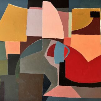 Vittorio Masoni, "The Yellow Lampshade," acrylic on canvas