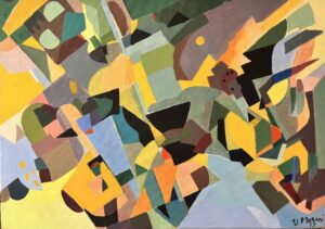 Vittorio Masoni, "Picnic," acrylic on canvas