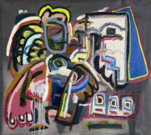 Marcos Anziani, ""De Paseo" For a Walk," acrylic, oil on canvas