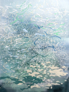 Laura Fayer, "Delicate Harmony 101," acrylic and Japanese paper on paper