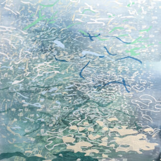 Laura Fayer, "Delicate Harmony 101," acrylic and Japanese paper on paper