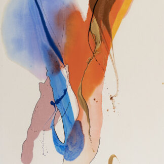 Laura Moretz, "What Do you Choose to Ignite," acrylic, enamel, pastel, oil paint marker, Aspen river water on raw canvas