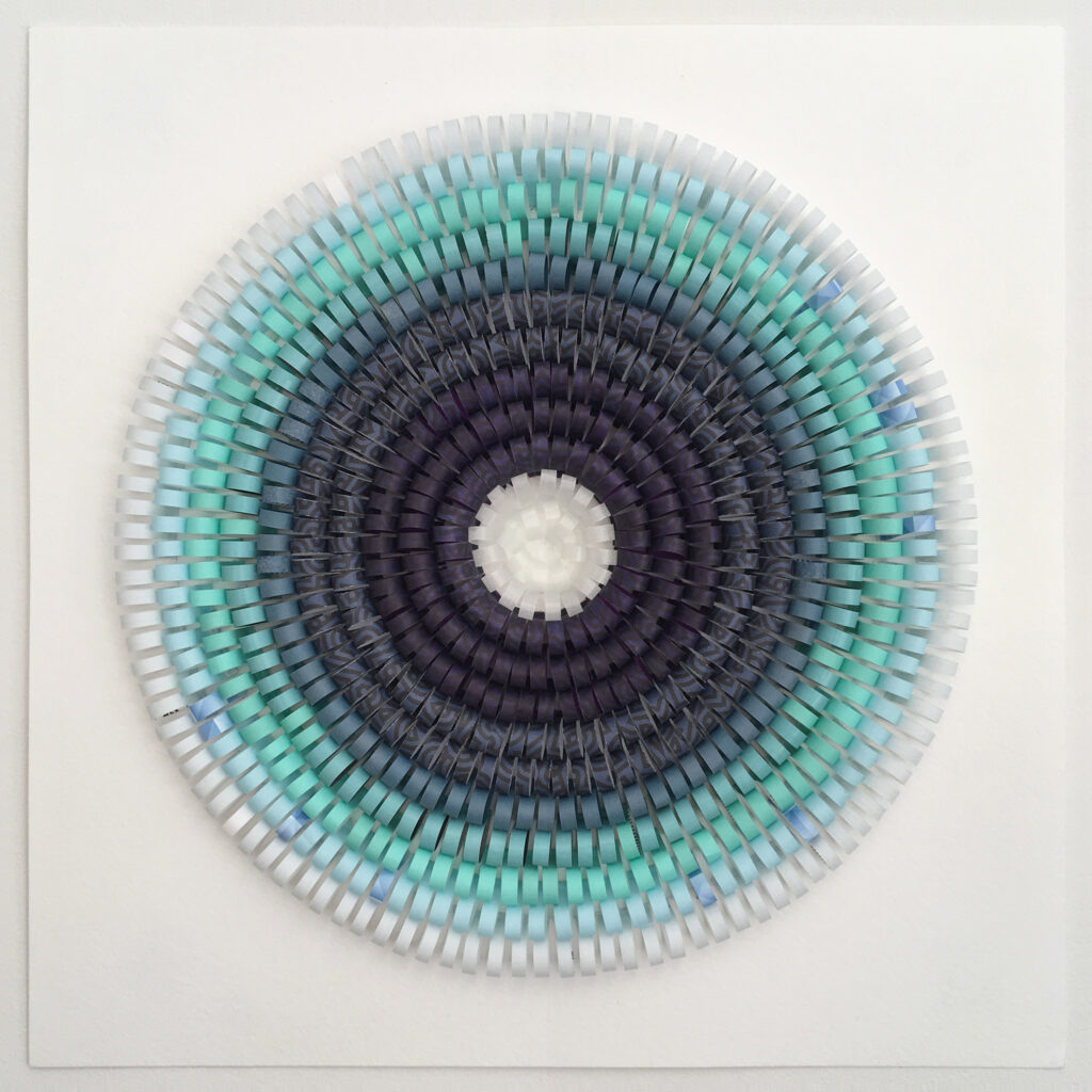 Pauline Galiana, "Shredded 53," paper collage on paper