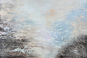 Laura Fayer, "Magnificent Measure," acrylic and Japanese paper on canvas