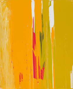 Michael Filan, "Hard Mango," enamel on canvas