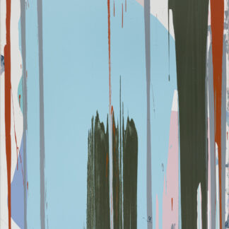 Michael Filan, "Blue Ruby," enamel on canvas