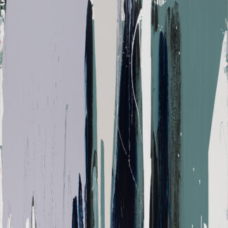 Michael Filan, "Solemn," enamel on canvas