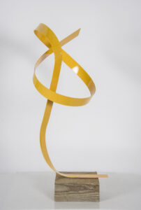 Joe Gitterman, “Steel Yellow 8,” painted stainless steel