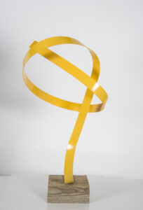 Joe Gitterman, “Steel Yellow 9,” painted stainless steel