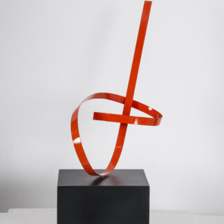 Joe Gitterman, “Orange 4,” painted stainless steel