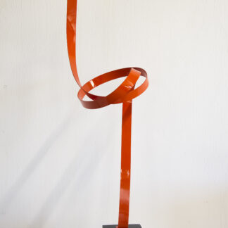 Joe Gitterman, “Orange 5,” painted stainless steel