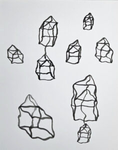 Rebecca Welz, "9 Houses," mixed media