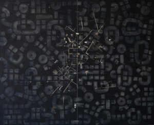 Paul Michael Graves, "Fig. XCV & Fig. XCVI," oil on canvas